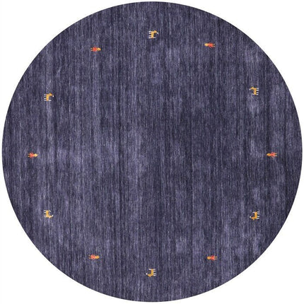 Round Gabbeh Hand Knotted Wool Area Rug