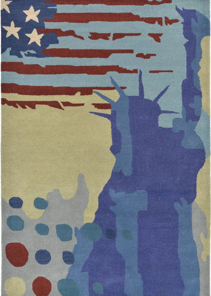 Statue Of Liberty Soft Gabbeh Rug For Bedroom