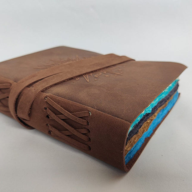 Handmade Sun &amp; Moon Leather Journal