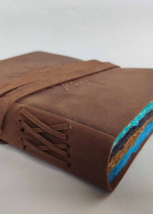 Handmade Sun &amp; Moon Leather Journal