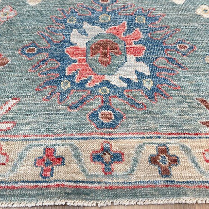 Turqouise Color Traditional Carpet For Living Room Decor