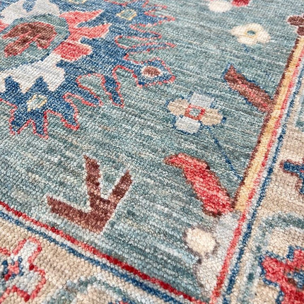 Turqouise Color Traditional Carpet For Living Room Decor