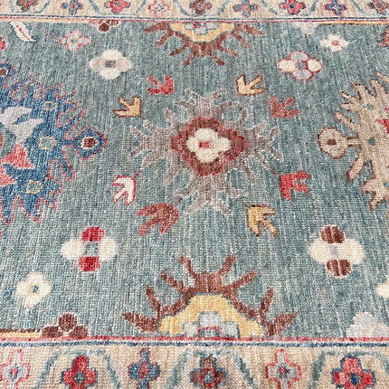 Turqouise Color Traditional Carpet For Living Room Decor