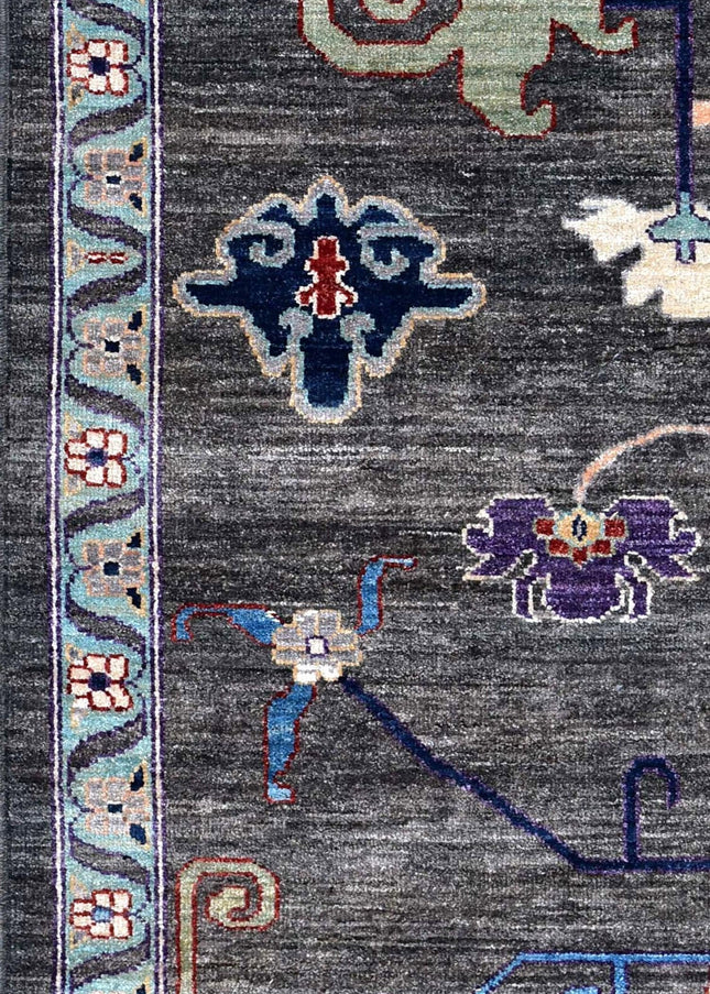Traditional Handwoven Oushak Wool Rug