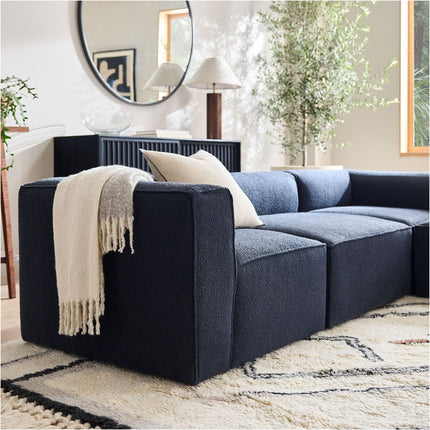 Hand Tufted Abstract Lines Enriched Wool Rug