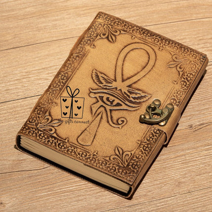 Evil Eye Book of Shadows Grimoire Leather Notebook