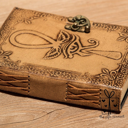 Evil Eye Book of Shadows Grimoire Leather Notebook