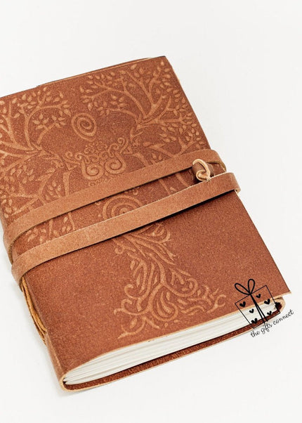 Tree of Life Blank Leather Journal Notebook