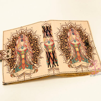 Witch Goddess Leather Journal – Seven Chakra Refillable Notebook