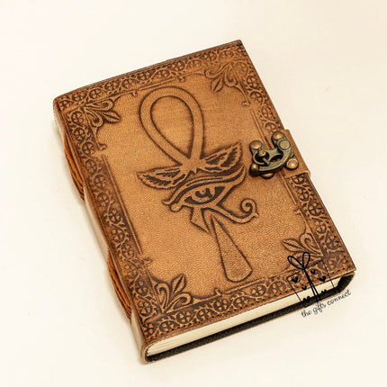 Evil Eye Book of Shadows Grimoire Leather Notebook