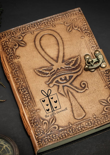 Evil Eye Book of Shadows Grimoire Leather Notebook