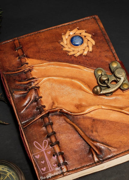 Hocus Pocus Blue Stone Leather Journal