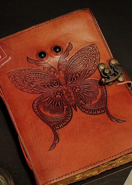 Butterfly Embossed Leather Journal