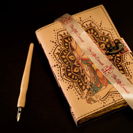Witch Goddess Leather Journal – Seven Chakra Refillable Notebook