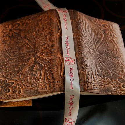 Handmade Leather Journal Butterfly Embossed Softcover Notebook