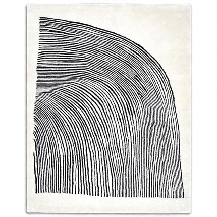 Hand Tufted Wool Rug: Modern Abstract Design, Soft Pile