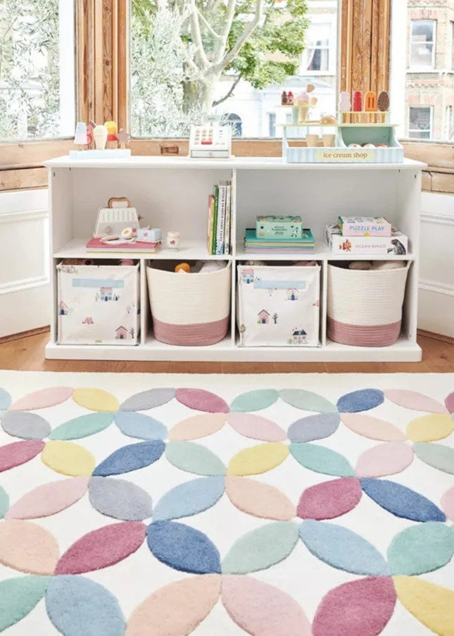 Floral Wool Rug: A Soft and Stylish Playmat for Kids