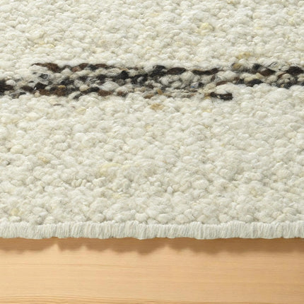 Handwoven Wool Rug: Modern Minimalist 8x10 Area Rug