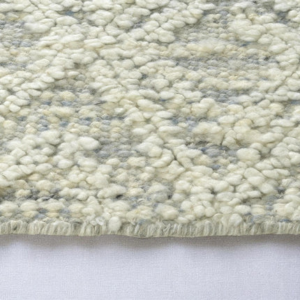 Handwoven Wool Area Rug: Diamond Pattern, Mid-Century Modern