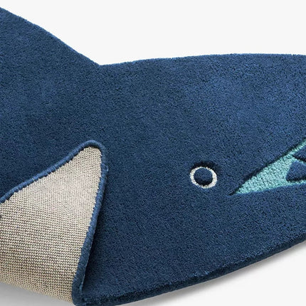 Hand-Tufted Blue Shark Rug | Childrens Room Decor | Fish Playmat | Non-Slip Carpet by TheGiftsConnect
