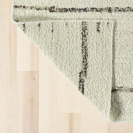 Handwoven Wool Rug: Modern Minimalist 8x10 Area Rug