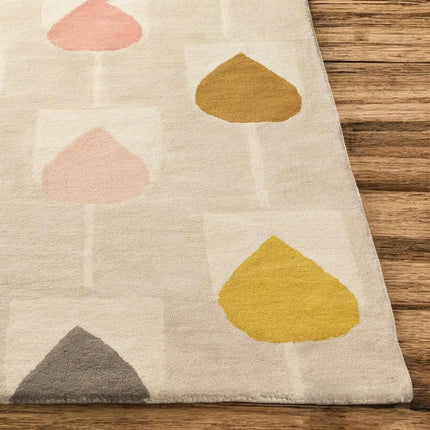 Hand Tufted Wool Area Rug: Modern Geometric Multicolor Design