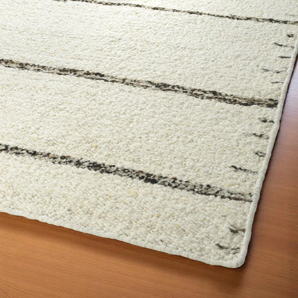 Handwoven Wool Rug: Modern Minimalist 8x10 Area Rug