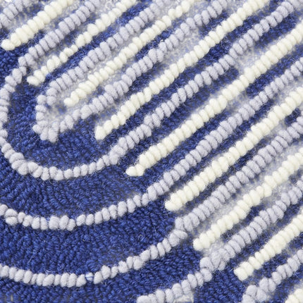 Hand Tufted Wool Semi Circle Rug: Modern Art Deco Style