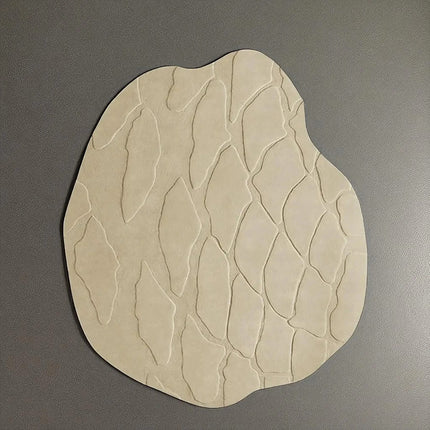 Hand Tufted Wool Rug: Irregular Organic Modern Design, Earthy Tones