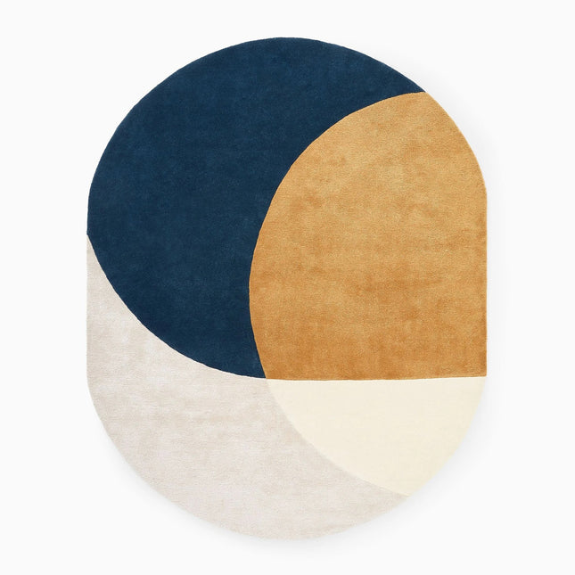 Hand Tufted Round Wool Rug: Modern Living Room Decor