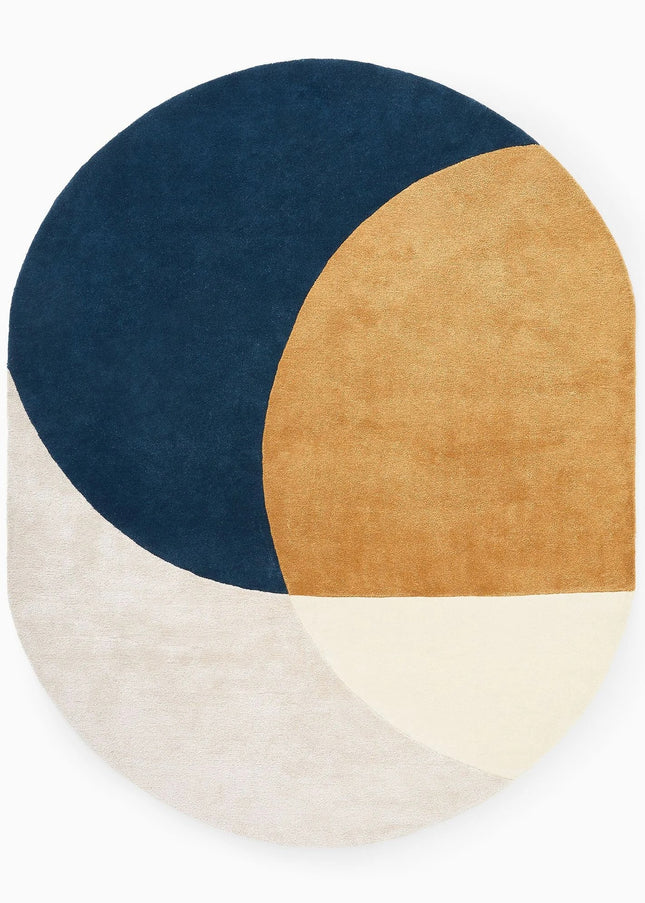 Hand Tufted Round Wool Rug: Modern Living Room Decor