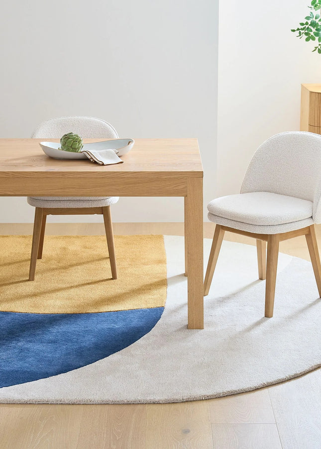 Hand Tufted Round Wool Rug: Modern Living Room Decor