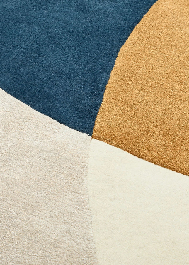 Hand Tufted Round Wool Rug: Modern Living Room Decor