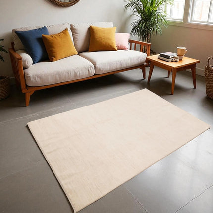 Hand Knotted Wool Gabbeh Rug: Minimalist Persian Style