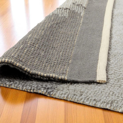 Handwoven Scandinavian Wool Rug: Rustic Kilim Shag, 8x10 Boho Area Rug