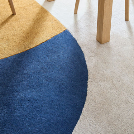 Hand Tufted Round Wool Rug: Modern Living Room Decor