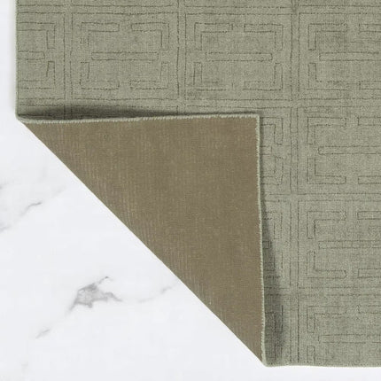 Handloom 8x10 Polyester Area Rug: Eco-Friendly Woven Texture