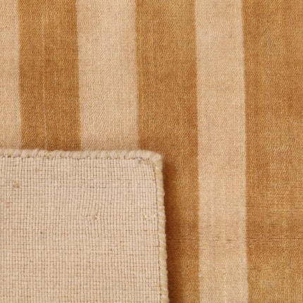 Hand Knotted Gabbeh Wool Rug: Modern Striped Indian Design