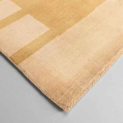 Hand Knotted Gabbeh Wool Rug: Modern Striped Indian Design