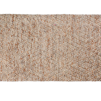 Handwoven Chunky Wool Rug: Pebble Texture, Marble Effect