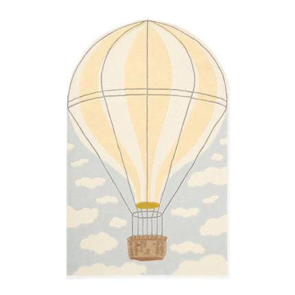 Hand-Tufted Wool Rug: Hot Air Balloon Nursery Decor
