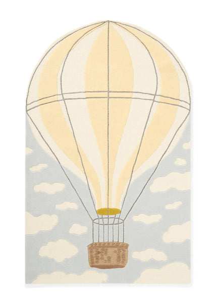 Hand-Tufted Wool Rug: Hot Air Balloon Nursery Decor