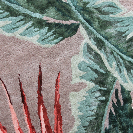 Hand Tufted Botanical Bloom Rug for Living Room