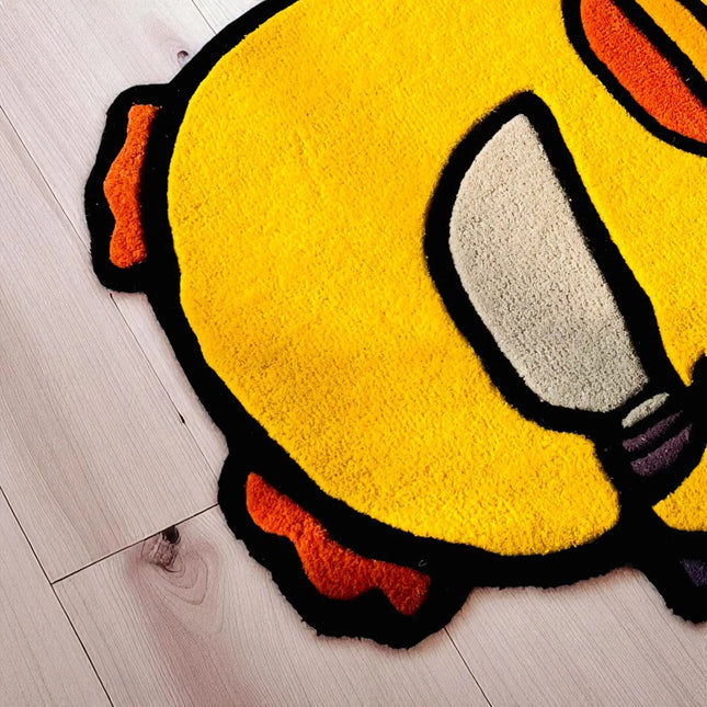 Yellow Duck Kids Rug – Hand Tufted Cute Animal Nursery Carpet