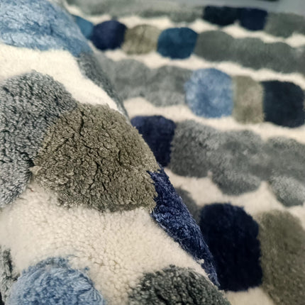 Polka Dot Wool & Viscose Rug: Hand-Tufted Modern Colorful Carpet