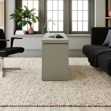 Handwoven Chunky Wool Rug: Pebble Loop Texture, Scandinavian Style