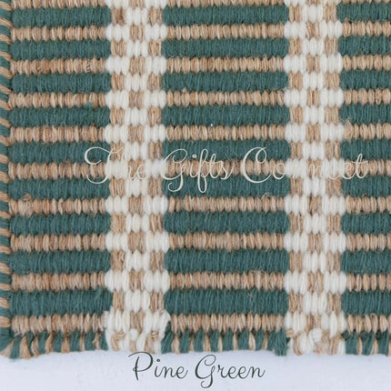 Handwoven Wool Jute Area Rug: Bohemian Reversible Rug