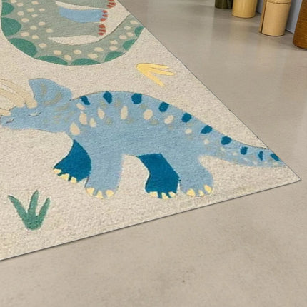 Hand Tufted Dinosaur World Soft Wool Rug