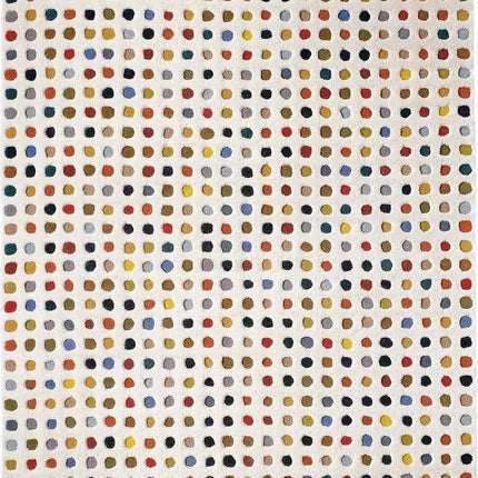 Hand Tufted Wool Polka Dot Rug: Multicolor Boho Decor