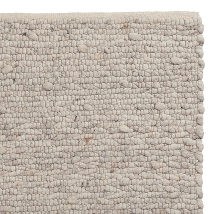 Hand Woven Wool Area Rug: Thick Felted Texture, Reversible Design